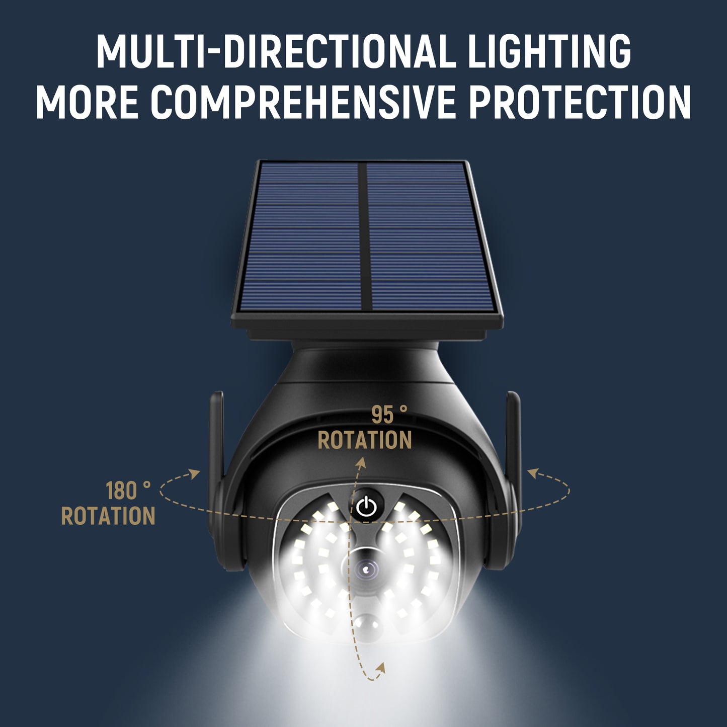 Solar Powered Outdoor Courtyard Lighting with Human Sensing Technology - Waterproof Street and Balcony Wall Lights