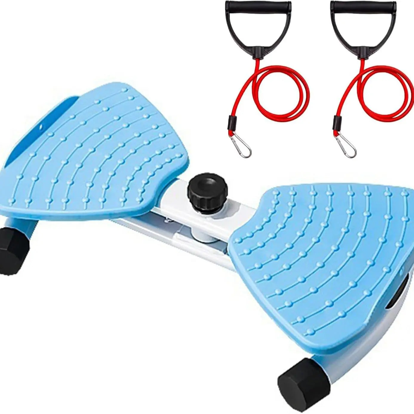 2-in-1 Waist Twister and Leg Step Trainer with Resistance Bands - Compact and Portable for Full-Body Low-Impact Workouts, Toning Legs, Glutes, and Core